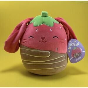 SQUISHMALLOWS GUNDA THE CHOCOLATE DIPPED STRAWBERRY RABBIT SQUISHMALLOW PLUSH
